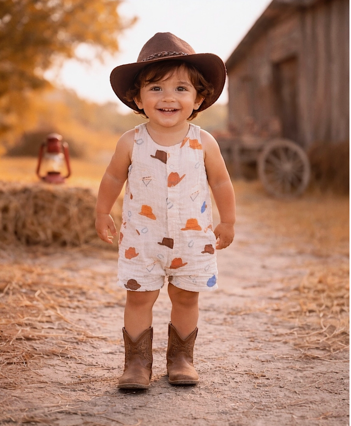 Western / Muslin Shortie Romper