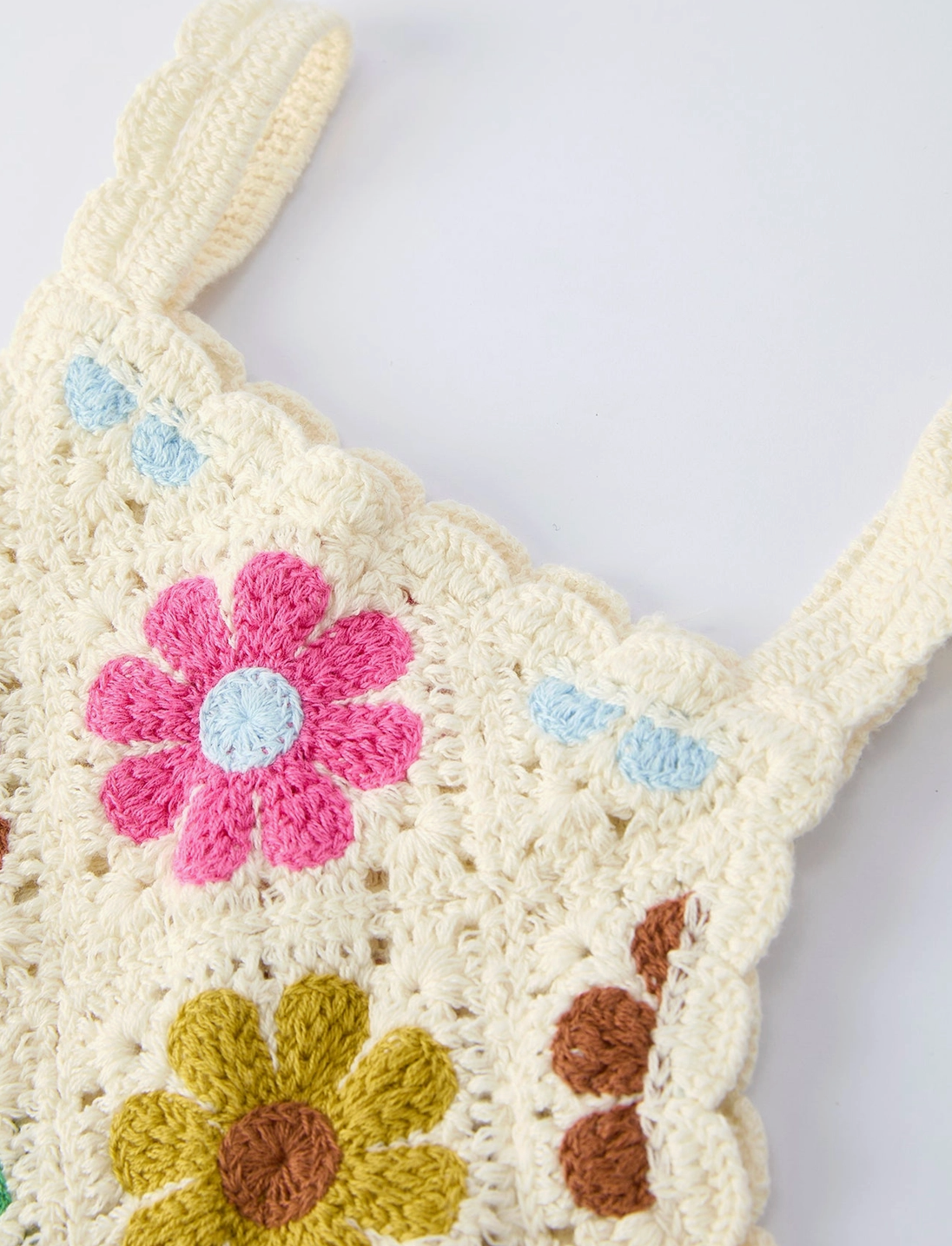 Summer Crochet Floral Girl Set